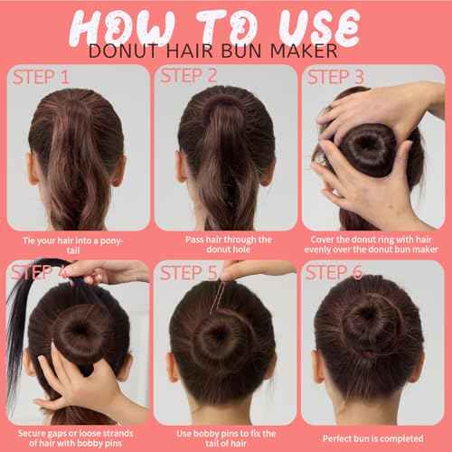 Teenitor Hair Bun Maker For Kids Bun Nets For Ballet Girls, 4 Pcs Small Ballet Bun Kit For Kids, 10 Pcs 30 cm Hair Nets For Buns, 10 Pcs U Shaped Bobby Pins, Dark Brown