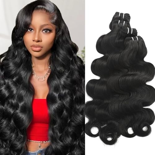 Human Hair Bundles Body Wave 14 16 18 20 Inch 12A Brazilian Hair Body Wave Bundles 100% Unprocessed Virgin Hair Natural Color for Black Women