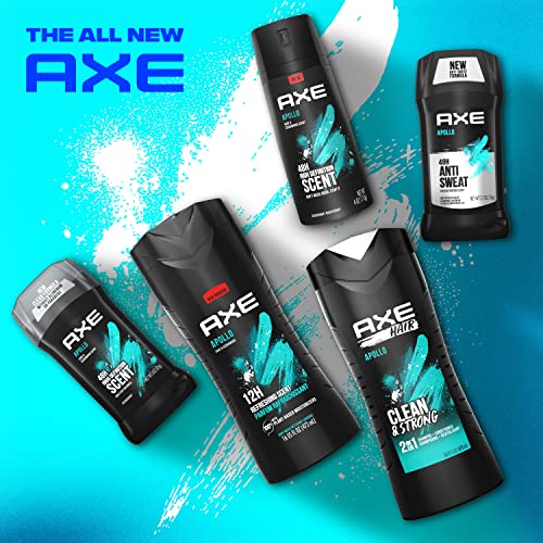 AXE Apollo Body Spray Deodorant for Long-Lasting Odor Protection, Sage & Cedarwood Deodorant for Men Formulated Without Aluminum 4oz 4 Count