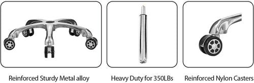 EASY LIFE Saddle Stool Rolling Chair Hydraulic Adjustable with Wheels for Office Home Salon Spa Studio (Black)