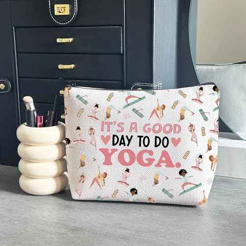 WCGXKO Yoga Gift Makeup Bag Meditation Zen Gift It's a Good Day To Do Yoga Toiletry Bag (Do Yoga)