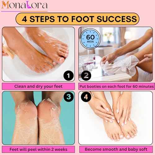 Foot Peel Mask for Dry, Cracked Heels ? Exfoliating Callus Remover with Natural Fruit Extracts ? Baby Soft Feet in 1 Week ? 2 Packs | Strawberry Scent