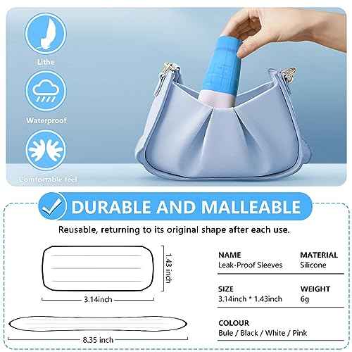 16 Pack Silicone Bottle Cover,Travel Essential for Women Men,Cruise Ship Essentials 2025,Beach Vacation Essentials,Travel Size Toiletries,Airplane Travels Accessories Elastic Sleeves for Leak Proofing