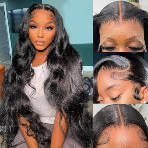 18 Inch Body Wave Lace Front Wigs Human Hair 200% Density 13x6 Lace Front Wigs Human Hair Glueless Frontal Wigs Human Hair Pre Plucked Baby Hair