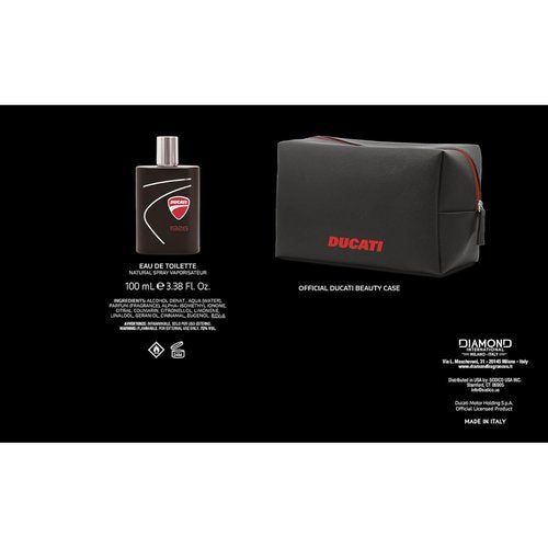Ducati 1926 Aromatic Fougere Cologne for Men - 3.4 oz, Body Spray with Bergamot and Cedar Fragrance Notes, Long-Lasting Perfume for Men with Pouch - 2 pc Gift Set