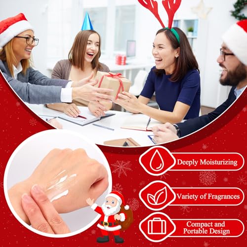 120 Pcs Christmas Hand Cream Gift Sets for Dry Cracked Hands Moisturizing Hand Lotion Small Travel Lotion Stocking Stuffers Gift Set for Women Mom Girlfriend Christmas Birthday
