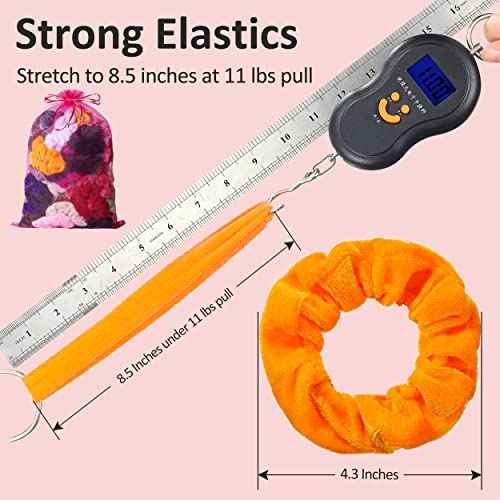 Velvet Hair Scrunchies - 60 Pack for Women, Girls, and Kids - Bulk Scrunchies Hair Ties No Damage Scrunchy Hair Bands Ponytail Holders for Thick, Curly, Thin, Fine Hair