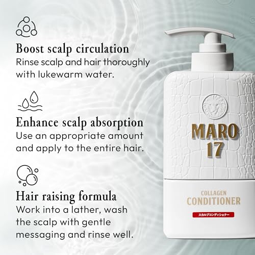 MARO17 Collagen Starter Set (Collagen Shampoo Perfect Wash, Conditioner, & Body Soap) - Soap, Shampoo and Conditioner Set for Healthy Scalp & Youthful Skin - Cruelty-Free Hair Care for All Hair Types