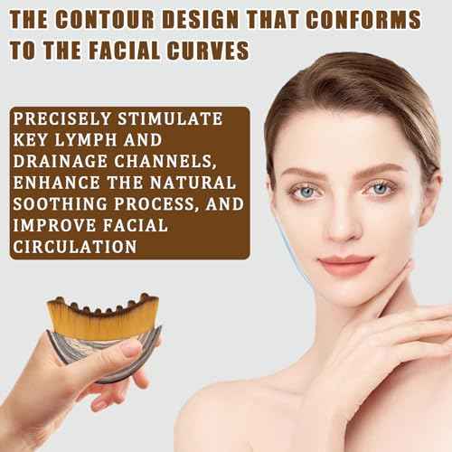 New Lymphatic Contour Face Brush, Lymphatic Drainage Massager for Face,Ergonomically Designed to Fit The Skin Precisely and Relieve Fatigue (1Pcs)