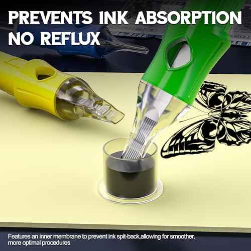50Pcs Tattoo Cartridge Needles #10 Bugpin Mixed Size Round Liner Shader Mugnum - 3RL/5RL/7RL/9RL/3RS/5RS/5RM/9RML/5M1/9M1 Pro Disposable Cartridges for Tattoo Machines, Beginners & Artists