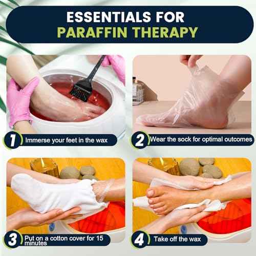 200PCS Plastic Foot Covers for Feet, Leak-Proof Plastic Foot Masks for Moisturizing Feet, Pedicure & Foot Care, 200 Stickers for Snug Closure Included (Fits up to USA 9)