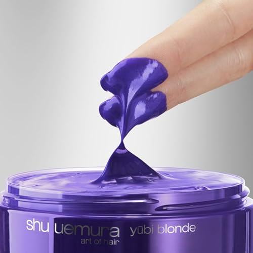 shu uemura art of hair Yubi Blonde Anti-Brass Purple Mask - Neutralizes Brassy Tones, Moisturizes and Smooths, For Color-Treated Blonde and Silver Hair, 6 Fl Oz