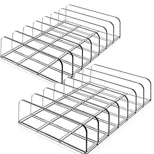 2 Pack Acrylic Makeup Palette Organizer,7 Spaces Plastic Makeup Holder Organizer,Accessories Storage Organizer for Eyeshadow Palettes,Contour Kits,Blush,Clear