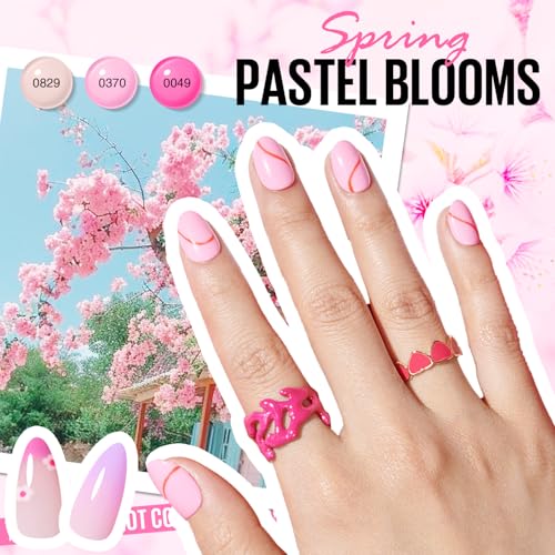 MEFA 42 Colors Gel Nail Polish Kit with U V Light, 59 Pcs All Seasons Collection Colorful Gel Polish Essential Set with 5 Psc Matte/Glossy Base Top Coat, Salon Gifts for Women