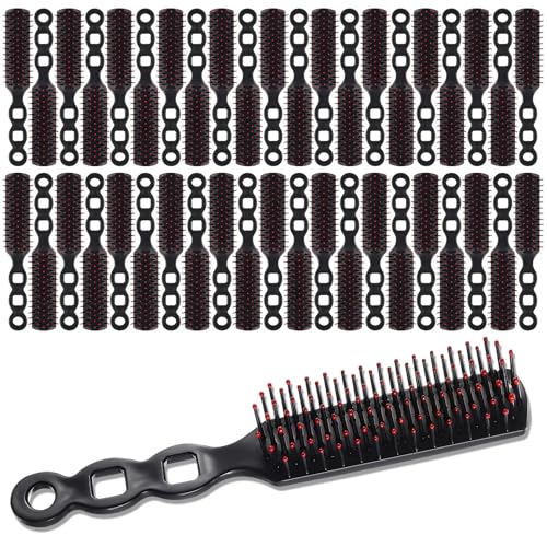 80 Pcs Hair Brushes for Homeless Individually Wrapped for Curly Hair, Women Kids Hotel Homeless Nursing Charity(Pink, 80 PCS)