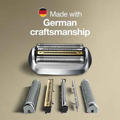 Braun Electric Shaver Head Replacement Part 94M, Compatible with Series 9 Pro and Series 9 Electric Razors for Men, Silver