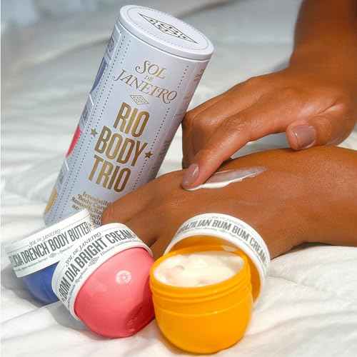 Sol de Janeiro Rio Trio Mini Vanilla Body Cream Trial Set | Travel Size Skincare | Gift Set | $48 Value