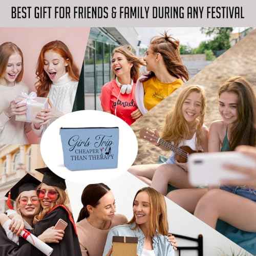 3PCS Girls Trip Cosmetic Bag, Fashion Pattern, Waterproof Linen, Zipper Closure, Perfect for Makeup, Toiletry, Travel, Skin Care, Women's Gift