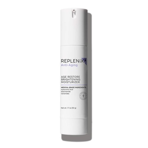 Replenix Age Restore Brightening Face Moisturizer with Hyaluronic Acid, Niacinamide & Ceramides, Medical-Grade Oil-Free Facial Cream for Mature Skin (1.7 oz)