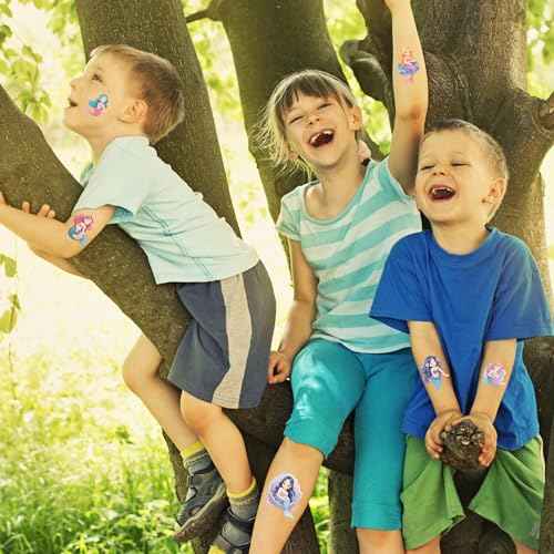 8Sheet - 110PCS Mermaid Temporary Tattoos for Kids ? Cartoon Fake Tattoos Stickers for Birthday Party Favors, Gifts, DIY Decoration & Fun Activities ? Waterproof & Skin-Safe (Mermaid)