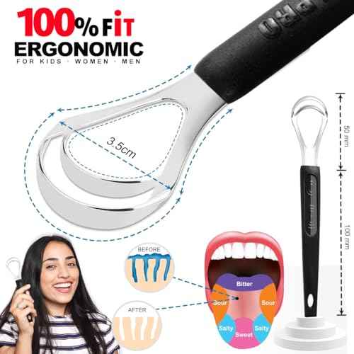 3 Pack Metal Tongue Scrapers for Kids Adults, Stainless Steel Tongue Cleaner Scrubber with Travel Case