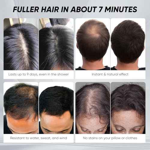 Hair Concealer Cream, Filling Cream for Bald Spots-Waterproof, Sweat-Proof Scalp Coverage, Instant Density Effect, Light and Not Heavy, Unisex Black