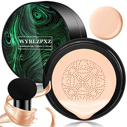 Mushroom Head Air Cushion CC Cream BB Cream Cushion Foundation Moisturizing Full Coverage Foundation Concealer Lasting Foundation Makeup Tone Makeup Base Primer£¨Natural£©