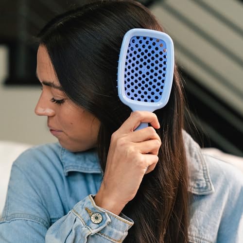 FHI Heat UNbrush Detangling Brush for Pain-Free Brushing on All Wet or Dry Hair Types ? Durable DuoFlex Anti-Static Bristles, Lightweight Handle, Vented Hair Brush