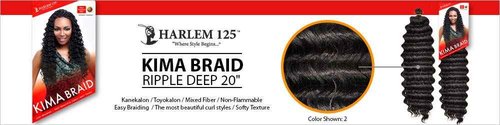Harlem125 Synthetic Hair Braids Kima Braid Ripple Deep 20" (6-Pack, 1)