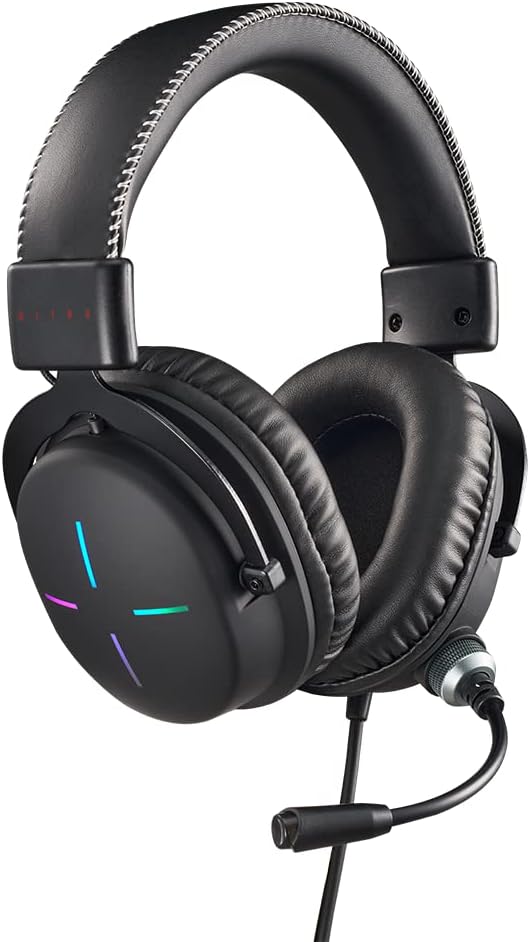 Acer Nitro Gaming Headset II: 50mm Drivers | Retractable Omni-Directional Noise-Canceling Microphone with On-Cable Controls | Over-Ear Design with RGB Lights, (Pack of 1)