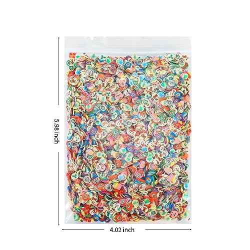 5000PCS Nail Art Slices, Cute Design, 3D Polymer Clay, DIY Craft Slices (Christmas)