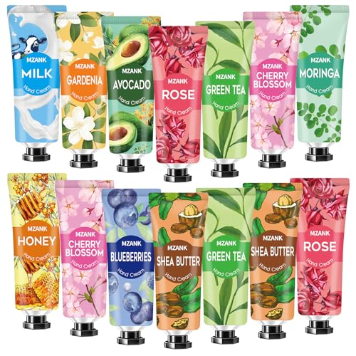 14 Pack Hand Cream for Dry Cracked Hands,Stocking Stuffers Gifts for Women Teengirls,Valentines Day Gifts,Bridesmaid Gifts,Nurse Appreciation Gifts,Teacher Appreciation Gifts,Hand Lotion Travel Size