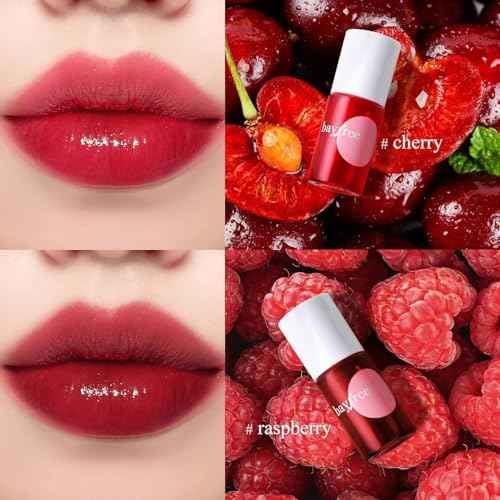 bayfree Lip Tint Stain Set, Korean Water Tint Lightweight Non-sticky, Waterproof Long Lasting Liquid Blush & Lip Stain, Transfer-Proof, Matte Finish Lip Color Makeup (made into jam)