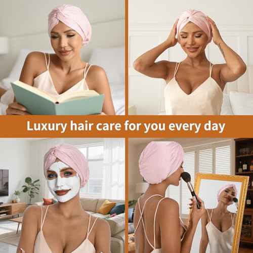 Adjustable Silk Satin Hair Bonnet for Sleeping with 5% Mulberry Silk ? Double Layer Hair Cap for Women & Men, Extra Smooth Night Cap for Curly, Braided, Natural Hair ? Silk Shower Cap (Pink)