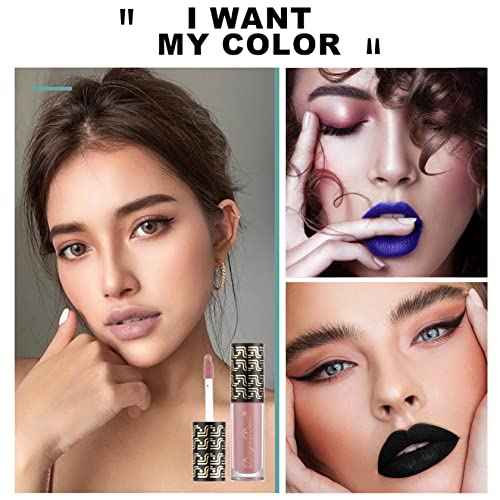 2PCS Black White Matte Liquid Lipstick - Velvet Finish, Long Lasting, Waterproof, Non-stick, Halloween Lip Tint, Makeup Labiales Mate 24 Horas Originales