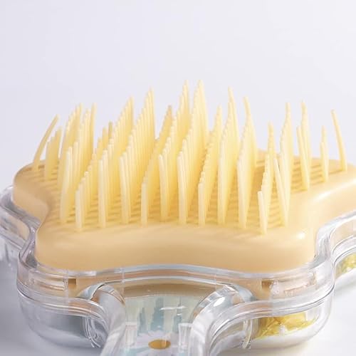 Mermaid Detangler Hair Brush, Star Shape Detangling Hair Comb Sequins Glitter Princess Comb Hairbrush Massage Scalp No Pain Detangler for Dry & Wet Hair Kids Girls Woman (Green)