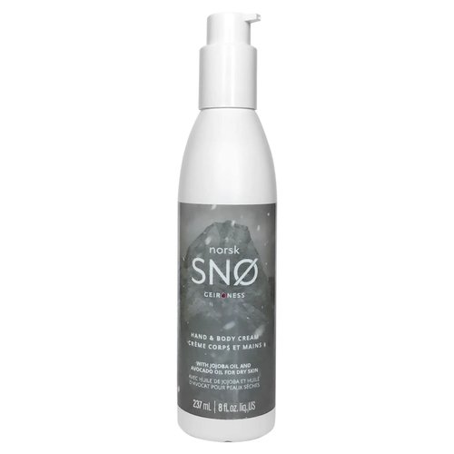 Geir Ness NORSK SNØ Hand & Body Cream - Dry Skin Lotion - Single Use Deep Moisturizer with Essential Oils