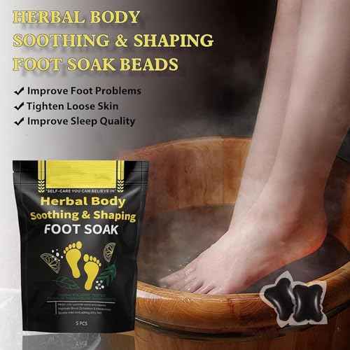 25Pcs Herbal Detox Cleansing Foot Soak Beads, Herbal Detox and Shaping Foot soak Beads Body Detox Foot Soak Natural Herbal Foot Massage Beads, Relaxing and Soothing Experience for Men and Women