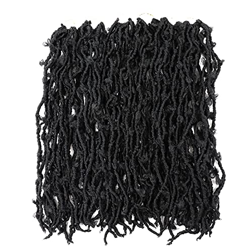 LMZIM 5 Packs 24 Inch Butterfly Locs Crochet Hair for Black Women Soft Distressed Faux Locs Pre looped Pre-twisted Braids (24 inch 5 pack, 1b)