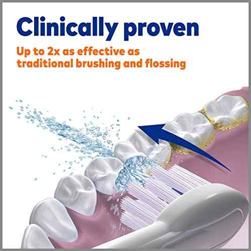 Waterpik Genuine Full Size Replacement Brush Heads With Covers for Sonic-Fusion Flossing Toothbrush SFFB-2EW, 2 Count White