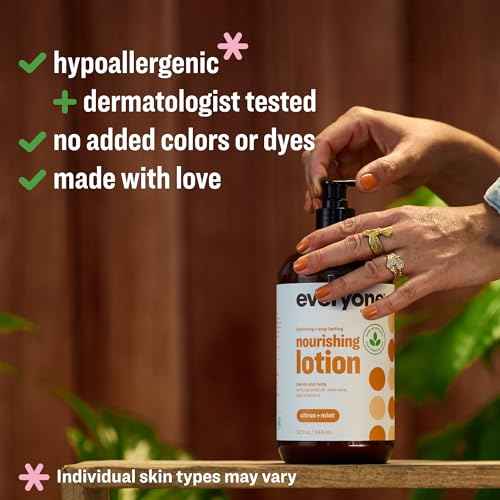 Everyone 2-in-1 Lotion for Hands/Body, 32 ounce (Pack of 2) Citrus and Mint made with Essential Oils for Men and Women