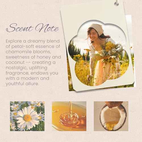 Hair Perfume for Women, Long-Lasting Hair Body Perfume Mist Spray, Honey Infused Chamomile Pheromone Hair Fragrance- Odor Remover Hair Shine Portable Fragrance Mist 1.69 fl.oz