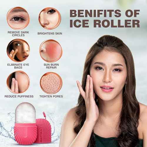 Ice Roller for Face and Eye Glow Naturally and Skincare, Ice Face Roller, Ice Facial Cube, Gua Sha Face Massage, Ice Roller Face for Beauty and Skin Care Gift for Men & Women Face Ice Roller (Pink)