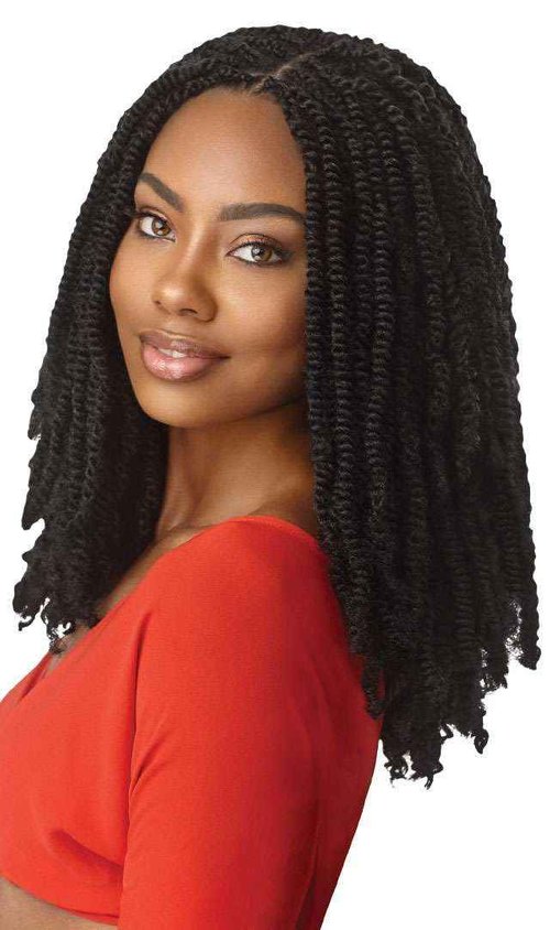 Outre X-Pression - Twisted Up - Springy Afro Twist 24" 3X (5 Pack, OFF BLACK 1B)