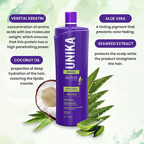 Agilise Unika Brazilian Keratin Hair Treatment ? Smoothing and Straightening ? Keratin hair treatment straightening | keratina sin formol para alisar el pelo | Queratina para alisar el cabello