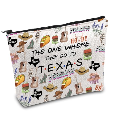 FOTAP Texas Trip Makeup Bag - Lone Star State Travel Bag & Housewarming Gift