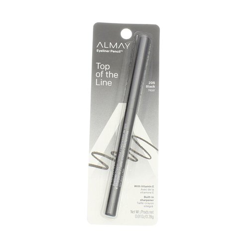 Almay Eyeliner Pencil, Black [205], 0.01 oz (Pack of 6)