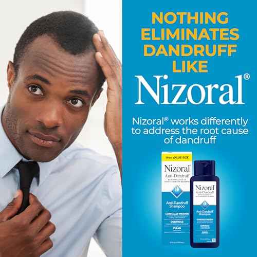 Nizoral Anti-Dandruff Shampoo with 1% Ketoconazole, 14 Fl Oz, Fresh Scent, Anti Fungal Shampoo