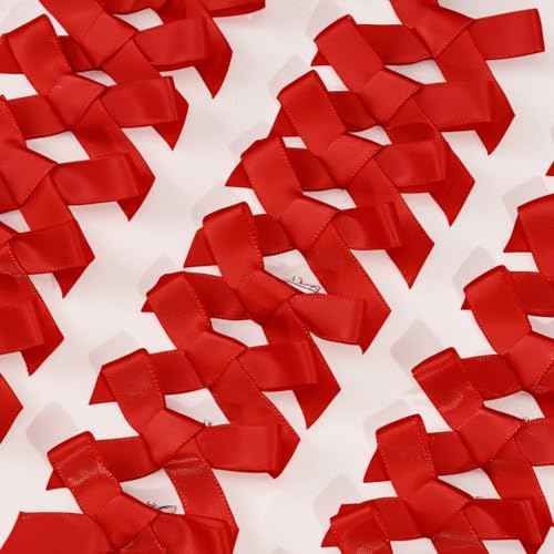 25PCS Red Mini Bows Ribbon Clips,2'' Tiny White Bow Barrettes,Hair Bow Satin Hair Ribbon for Women & Girls' Hair Accessories