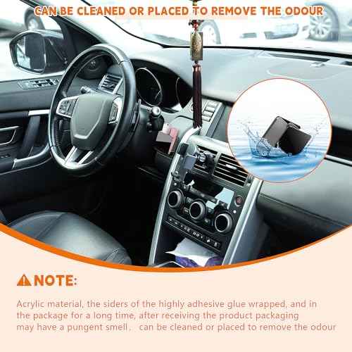 Car Chapstick Holder, Acrylic Black Lip Balm Holder for Interior Car, Work Computer Side Lipstick Organizer Case Accessories Mount for Women Auto Vehicle SUV 2 Dividers